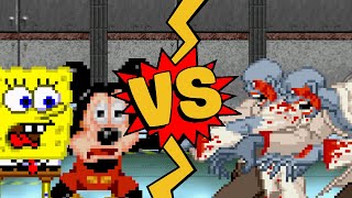 MUGEN Battles  Mickey MouseSpongeBob vs Biohazard [upl. by Lenni832]