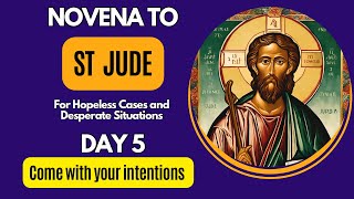 SAINT JUDE NOVENA 2024  Novena to Saint Jude Day 5  Patron Saint of hopeless and desperate cases [upl. by Saoj]