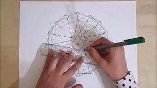 How to draw an Islamic geometric pattern 10  زخارف اسلامية هندسية [upl. by Celtic763]