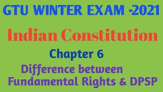 Difference Between Fundamental Rights And DPSP Chapter6 BESem3 IC [upl. by Crane]