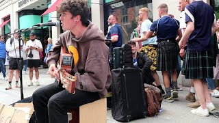 Vocal Scottish supporters welcome back Padraig Cahill with a stunning cover of quotIrisquot [upl. by Demb]