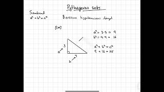 Geometri Pythagoras sats Beräkna hypotenusans längd [upl. by Skell14]