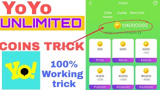 yo yo app unlimited coins trick how to get unlimited coins in yoyo app yo yo app coins hacked [upl. by Enelyw281]