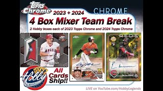 20232024 Topps Chrome HOBBY 4 Box Team Break 3 eBay 080524 [upl. by Belinda]