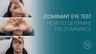 Dominant Eye Test  How To Determine Eye Dominance  Contacts with Conway [upl. by Icak]