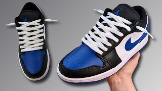 HOW TO LOOSE LACE NIKE AIR JORDAN 1 LOW  How To Lace Jordan 1 [upl. by Lehrer]