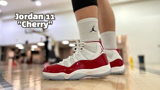 Hooping in the Air Jordan 11 “Cherry”2022 How Does It Perform [upl. by Yltsew600]