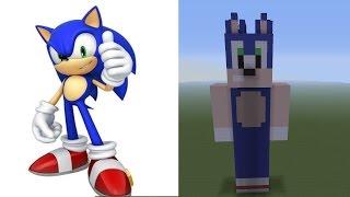 How to Make Sonic Minecraft Statue [upl. by Quiteri]