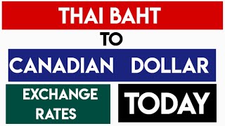 1 THB to CAD  Convert Thai Baht to Canadian Dollars Currency Exchange Rates Today 05 SEP 2024 [upl. by Chobot797]