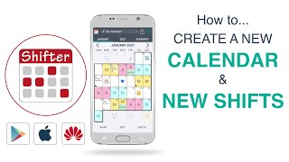 SHIFTER CALENDAR APP  How to create a new calendar and a new shift 📅 [upl. by Brighton581]