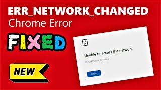 ERRNETWORKCHANGED FIXED  How to fix ERR NETWORK CHANGED Chrome Windows 10 [upl. by Aryhs]