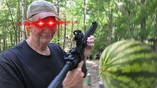 hickok45 shooting watermelons compilation [upl. by Cinamod160]