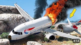 Lufthansa Airbus a380 Collide amp Crash Emergency Land at UAE Today gta5 shorts fyp [upl. by Errised]