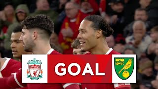 GOAL  Van Dijk  Liverpool 41 Norwich City  Fourth Round  Emirates FA Cup 202324 [upl. by Oxley]