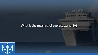 What is the meaning of express warranty [upl. by Gnuhn]