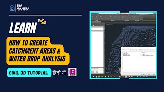 Civil 3D Tutorial  How to Create Catchment Areas amp Water Drop Analysis  Land development software [upl. by Jonme]