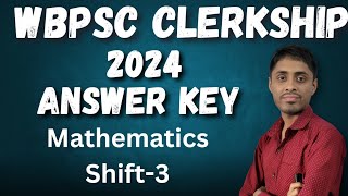 Psc Clerkship 2024 math answerkey Shift3 [upl. by Artimid]