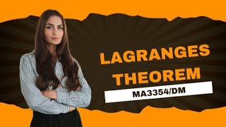 LAGRANGES THEOREM MA3354 [upl. by Itisahc442]