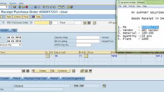 Goods Receipt In SAP  MIGO SAP  MIGO Transaction In SAP [upl. by Illa]