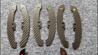 for AUDI A S Q RS SERIES magnetic Carbon fiber steering wheel shift paddles  customized [upl. by Heiskell]