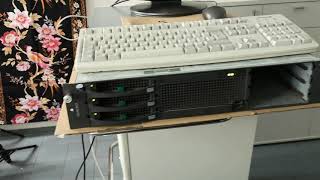 Booting Fujitsu Siemens Primergy RX300 S3 Server [upl. by Nollahp]