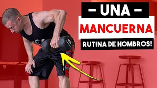 RUTINA DE HOMBROS CON UNA MANCUERNA EN CASA  Ejercicios Con Sola Una Mancuerna [upl. by Eelyk]