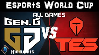 GEN vs TES Highlights ALL GAMES Esports Worlds Cup 2024 Quarterfinals GenG vs Top Esports by Onivia [upl. by Bruner]