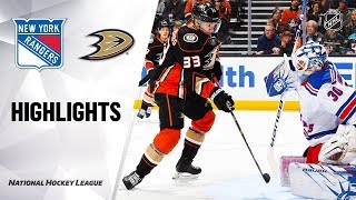 NHL Highlights  Rangers  Ducks 121419 [upl. by Laurette562]