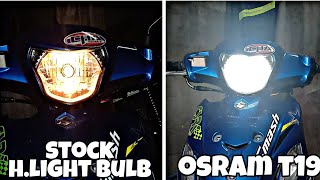 Installing Osram T19 headlight bulb  suzuki smash [upl. by Essirehs427]