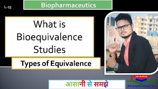 Bioequivalence Studies in hindi  What is bioequivalenceL23  biopharmaceutics [upl. by Ylecara506]