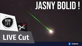 Jasny bolid nad Polską Fragment z transmisji LIVE Noc Perseidów 2024  LIVE Cut [upl. by Bastian148]