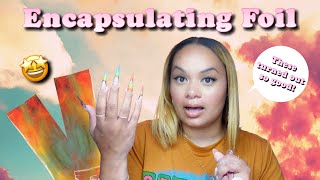 Encapsulating Foil with HardGel  Juneteenth Builder Gel Nails Tutorial  LGNPro [upl. by Bonina436]