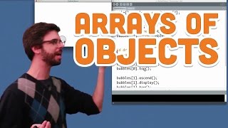 93 Arrays of Objects  Processing Tutorial [upl. by Aihgn]