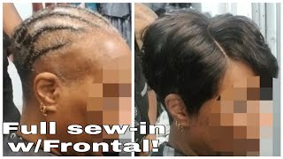 037 PART 1FRONTAL SEWIN ALOPECIA NO EDGES [upl. by Anum]