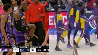 Bronny James imitates LeBron and does silencer celebration after LeBron did 😂 [upl. by Aissac]