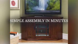 Leick Home 46quot Corner TV Stand Simple Assembly in Minutes [upl. by Ytitsahc]