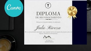 Diploma certificado canva [upl. by Eninahpets]