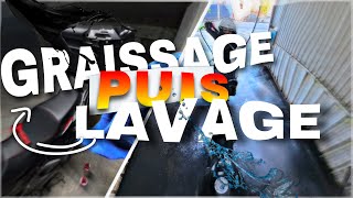 LAVAGE PUIS GRAISSAGE DE LA MOTO   Orcal Tabor 125 [upl. by Bela]