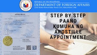 How to make an online appointment DFA Apostille Red ribbon [upl. by Petulah]