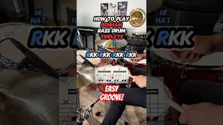 How to Play Bonham Bass Drum Triplets Drum Lesson drums [upl. by Hogle]