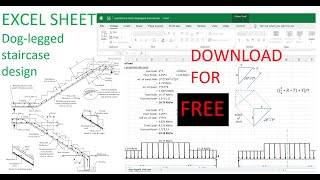 Doglegged staircase design as per IS 4562000 Download Excel sheet for FREE [upl. by Joyan]