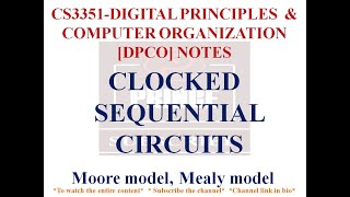 CLOCKED SEQUENTIAL CIRCUITS  CS3351 DIGITAL PRINCIPLES AND COMPUTER ORGANIZATION NOTES [upl. by Sparky]