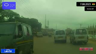 Driving through Ashanti Region Ghana from Kumasi to Kokofu 7082023 Timelapse x4 [upl. by Tareyn]