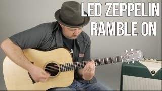 Led Zeppelin Ramble On Guitar Lesson  Tutorial [upl. by Gessner]