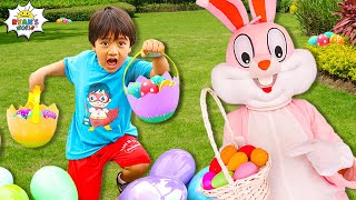 Huge Easter eggs Hunt with Ryan and the Easter Bunny [upl. by Euhsoj]