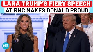 Donald Trump’s DaughterInLaw Lara Trump Captivates Crowd With Rousing Speech At RNC  US News [upl. by Anyg]