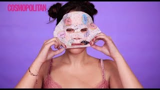 Mascarillas raras ¡las ponemos a prueba  Tutorial  Cosmopolitan España [upl. by Yrffej]