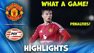 Man United u21 vs Jong PSV  Premier League International Cup  Highlights 30102024 [upl. by Kali651]