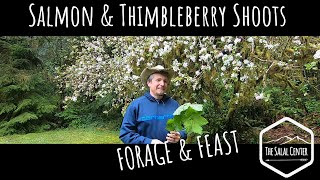 Salmonberry amp Thimbleberry Shoots  Forage Facts amp Feast [upl. by Ahsertal]