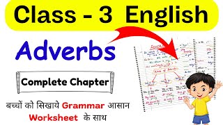 Adverbs Class 3  Class 3 English Grammar Adverbs  Class 3 Adverbs Worksheet  English Worksheet [upl. by Lorolla]